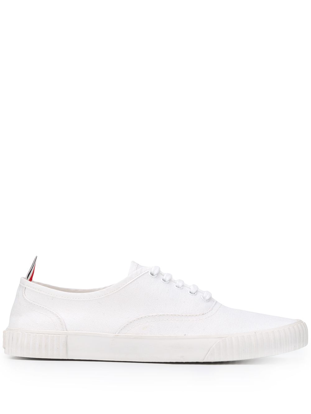 Thom Browne Heritage 帆布板鞋 - 白色