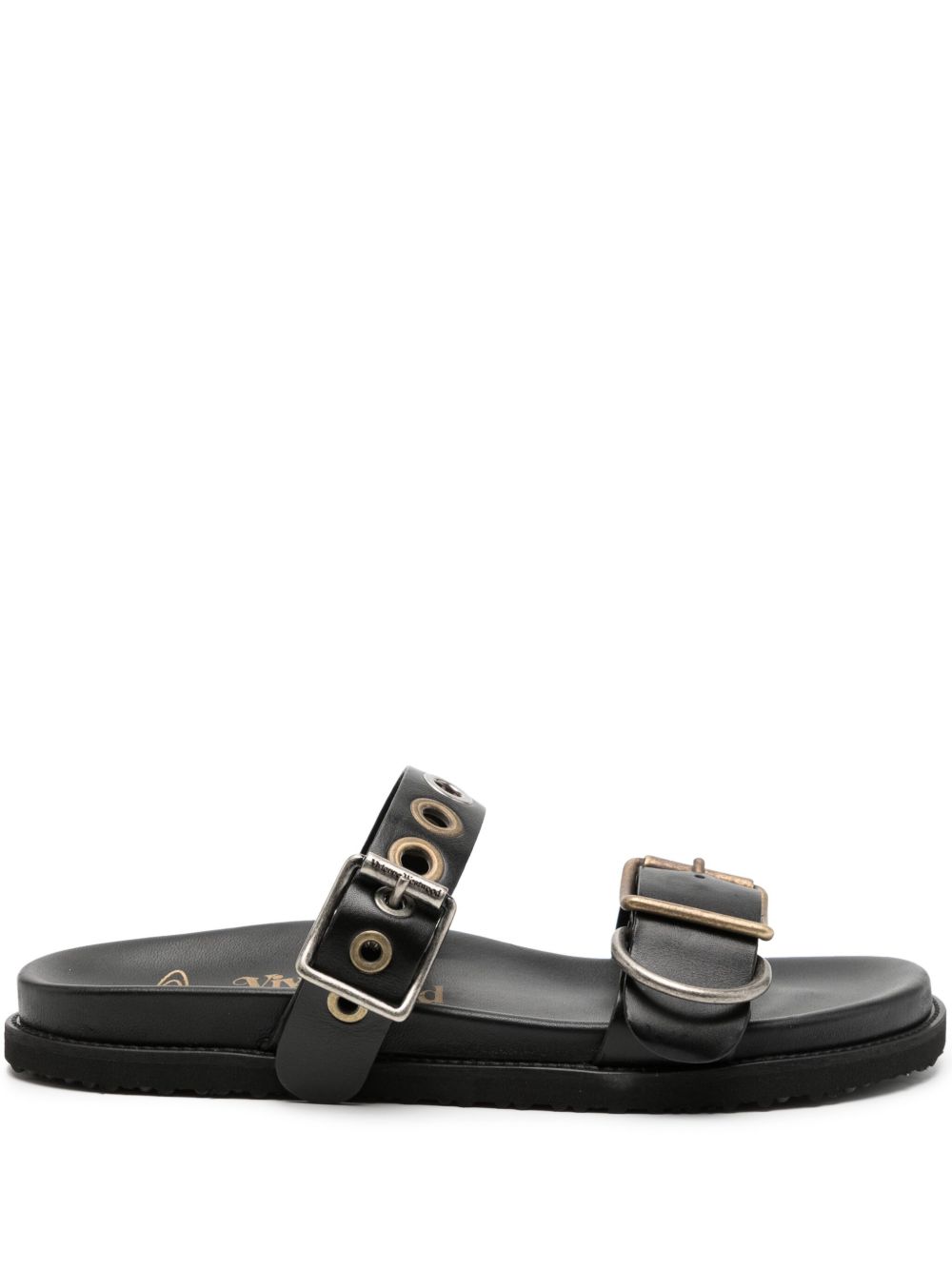Vivienne Westwood Alex 铆钉皮质凉鞋 - 黑色