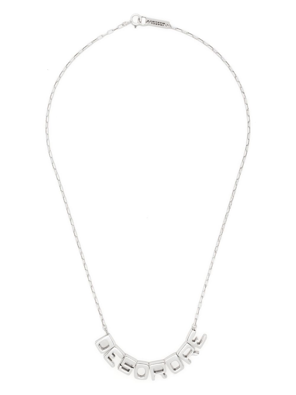 ISABEL MARANT 字母吊饰项链 - 银色