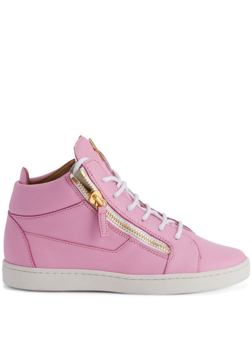 Giuseppe Zanotti Kriss 皮质运动鞋 - 粉色