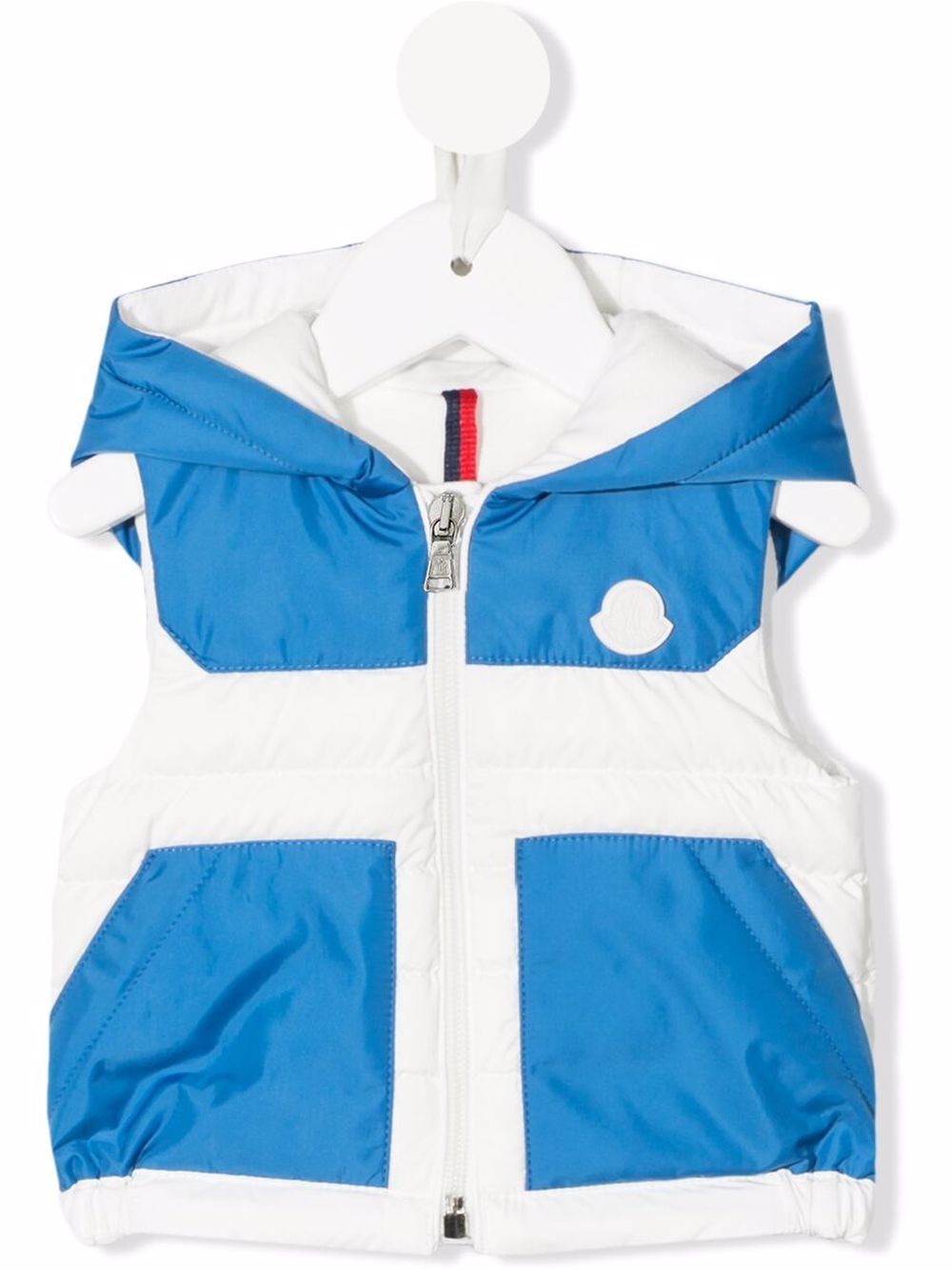 Moncler Enfant 盟可睐 Enfant 拼色填充背心 - 蓝色
