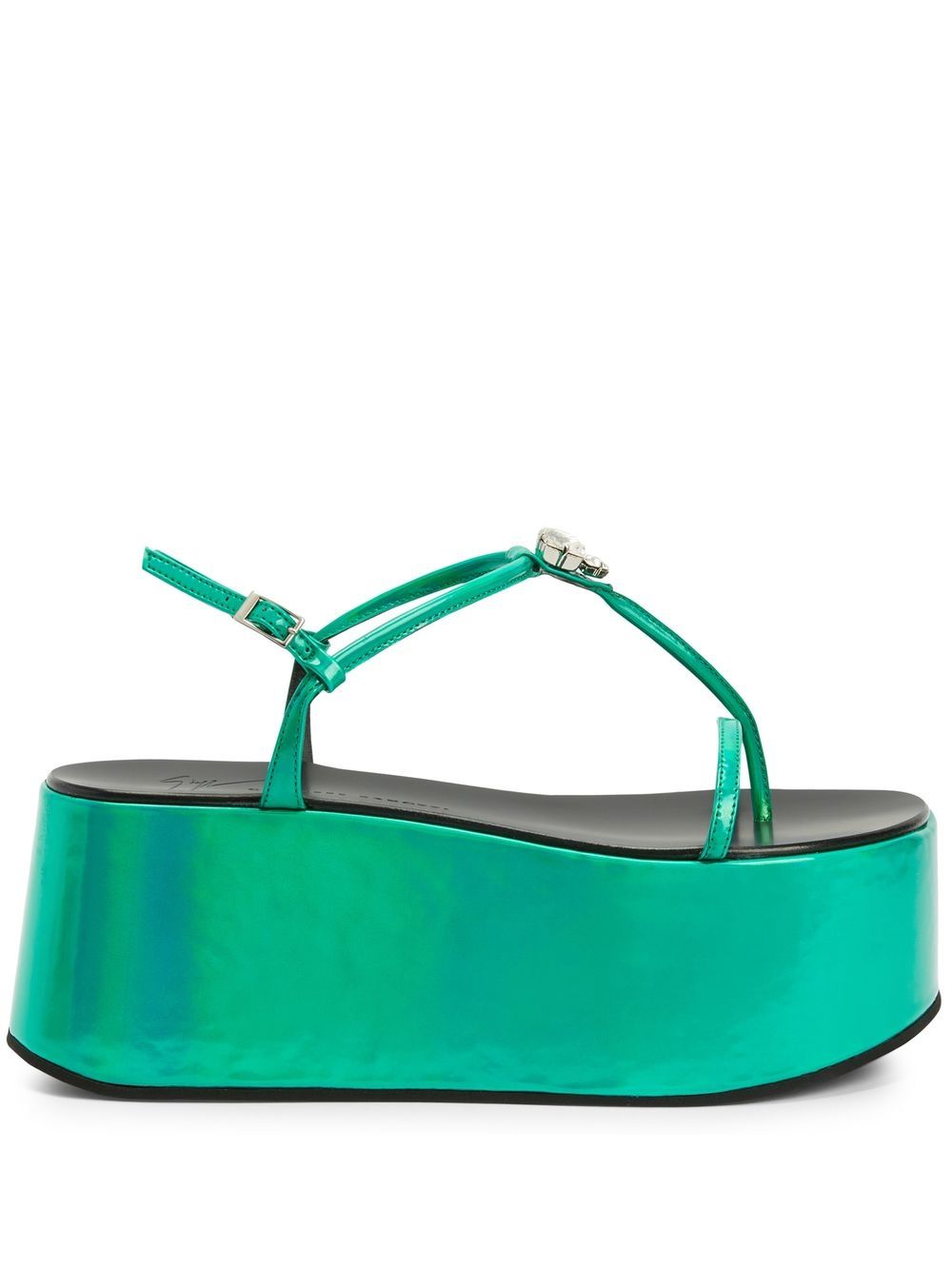Giuseppe Zanotti Barnack 厚底凉鞋 - 绿色