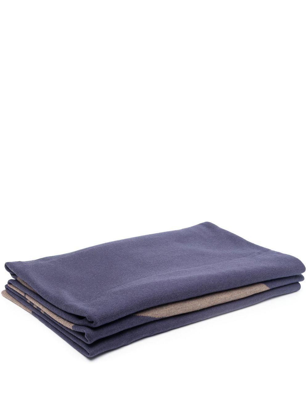 ETRO HOME 双色羊毛毯子 - 蓝色