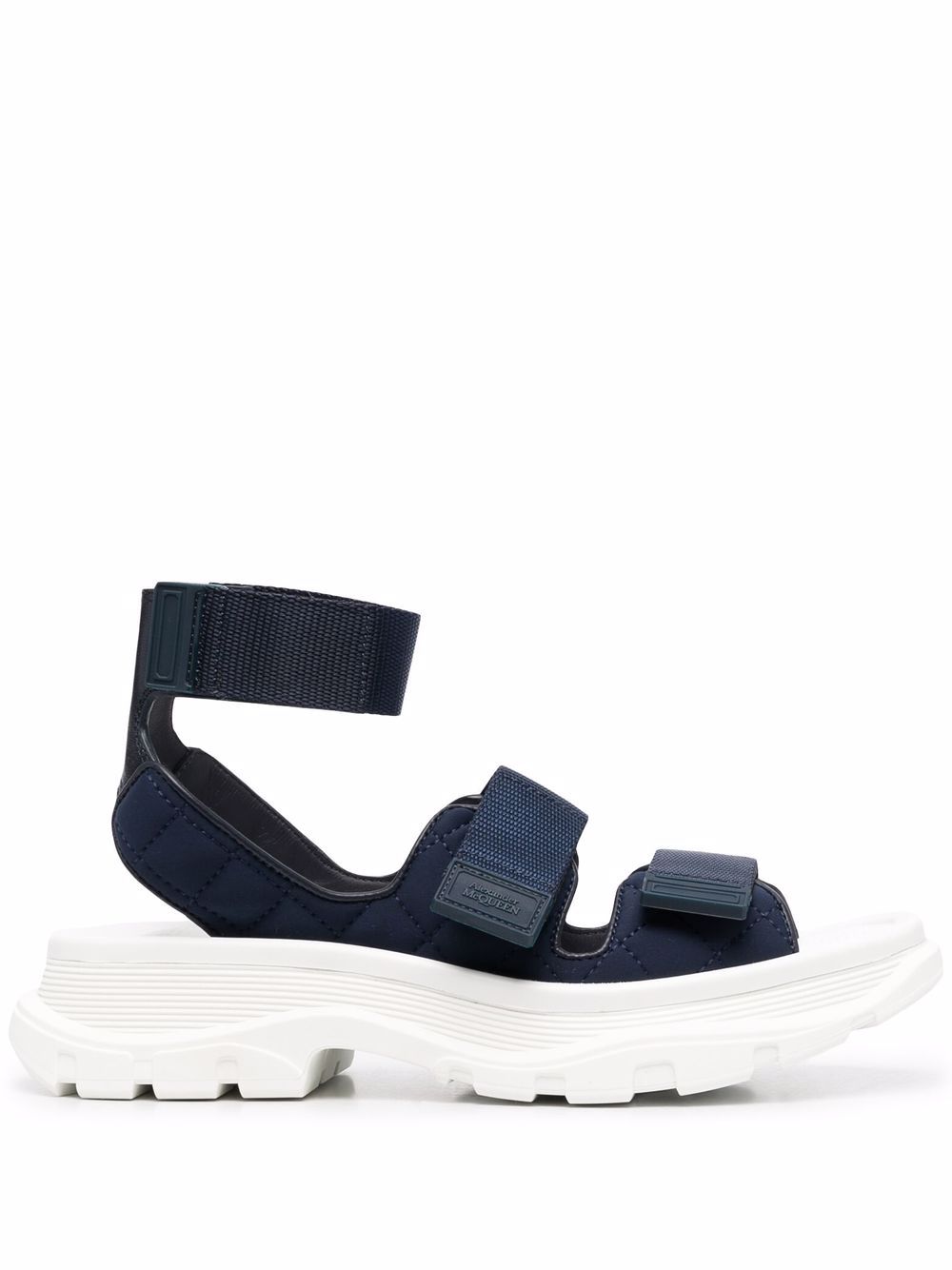 Alexander McQueen 亚历山大·麦昆 厚底魔术贴凉鞋 - 蓝色