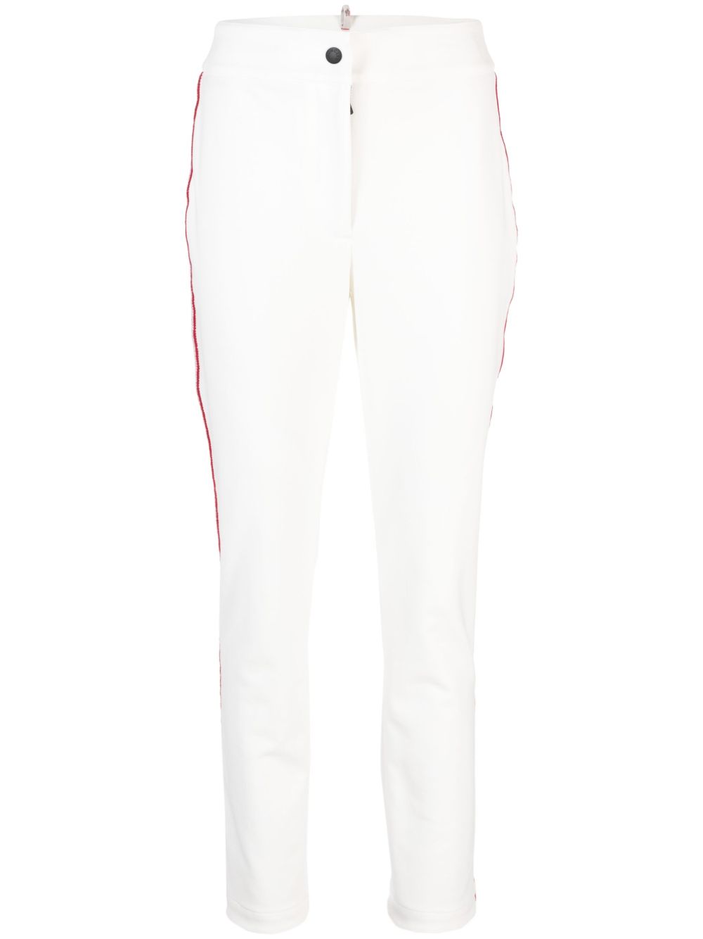 Moncler Grenoble 侧条纹修身长裤 - 白色