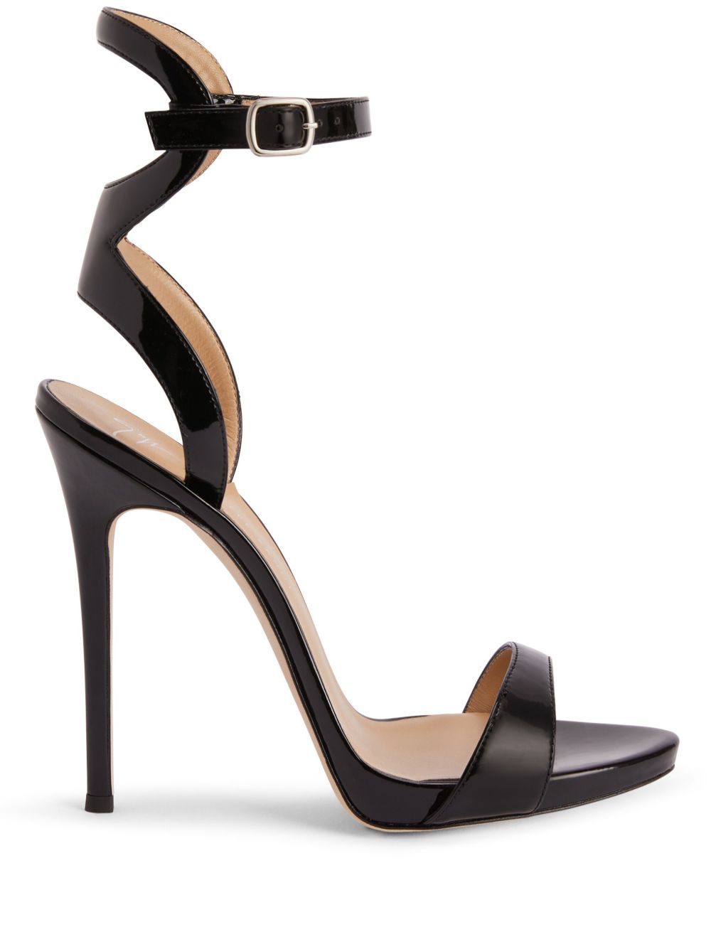Giuseppe Zanotti Gwyneth 皮质细高跟凉鞋 - 黑色
