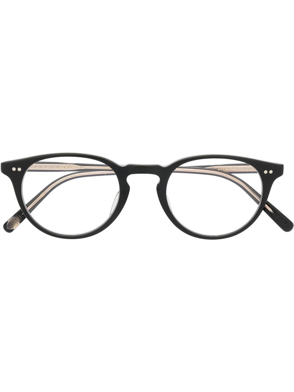 Eyevan7285 logo方框眼镜 - 黑色