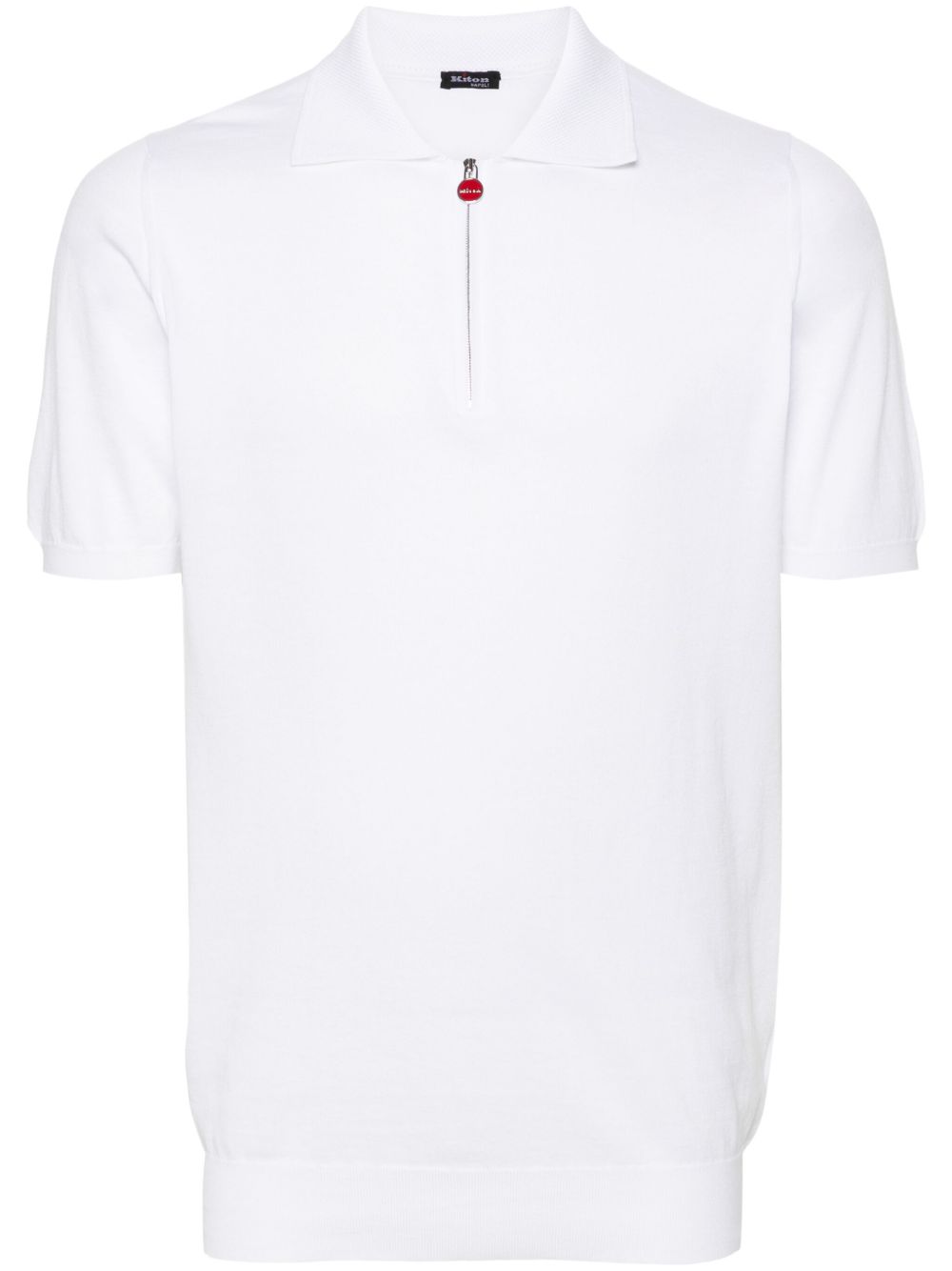 Kiton 细罗纹polo衫 - 白色
