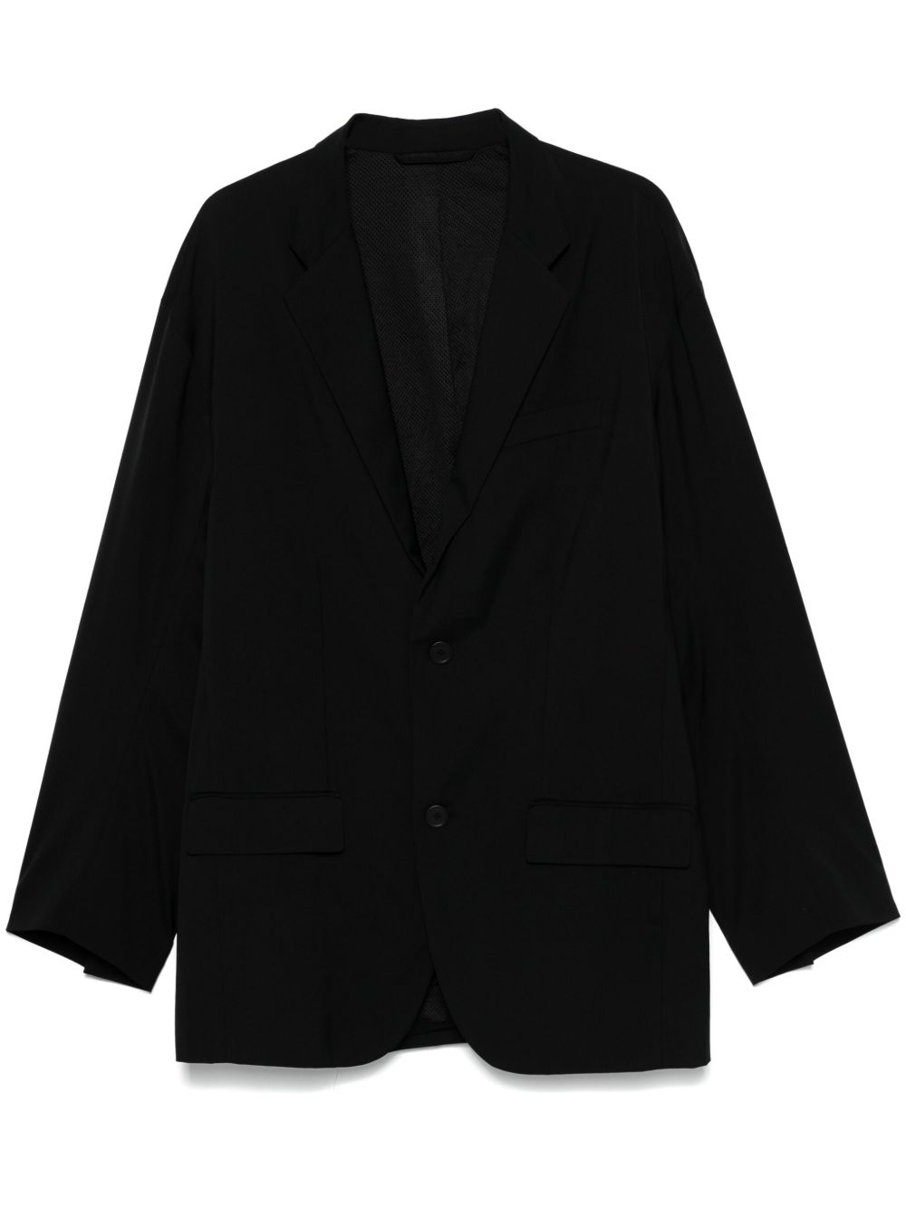 Balenciaga 斜纹布编织西装夹克 - 黑色