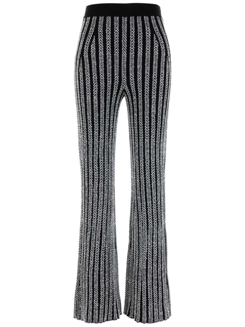 Missoni 条纹喇叭裤 - S91KF|NERO