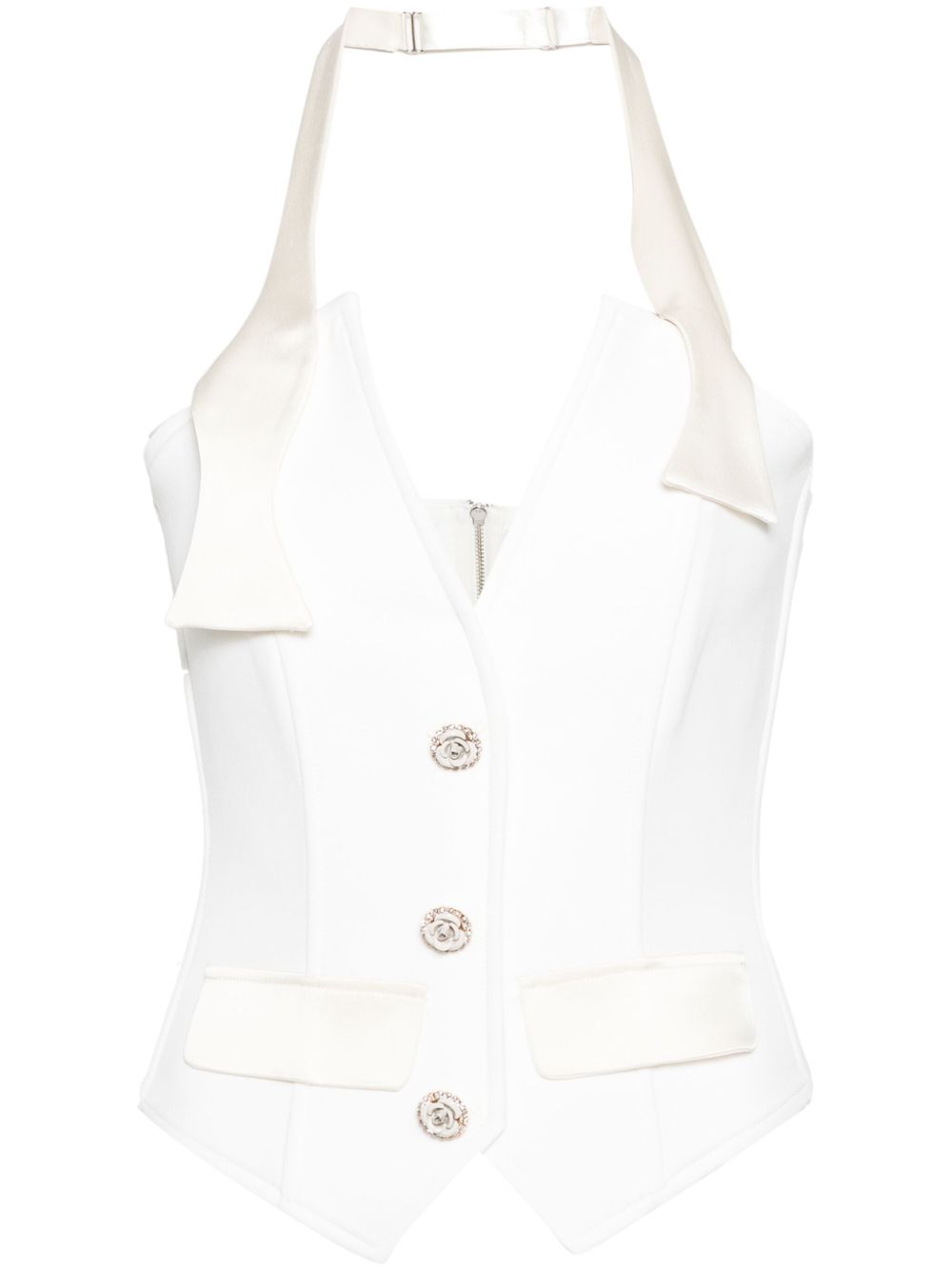 Seen Users After Hours Tuxedo Corset 罩衫 - 白色