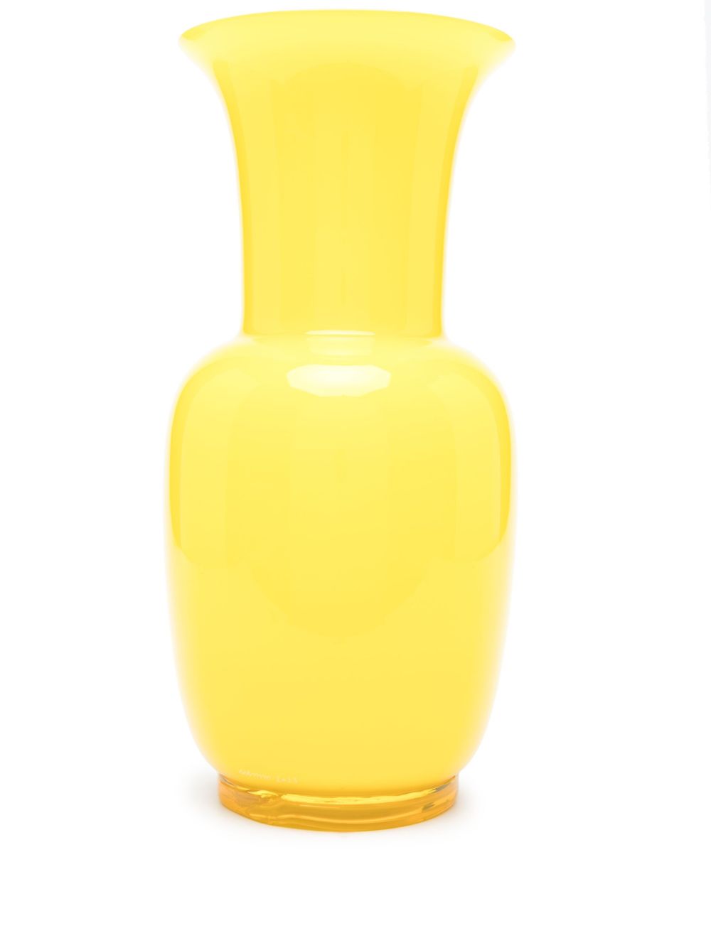 Venini Opalino Murano 玻璃花瓶（36 厘米） - 黄色