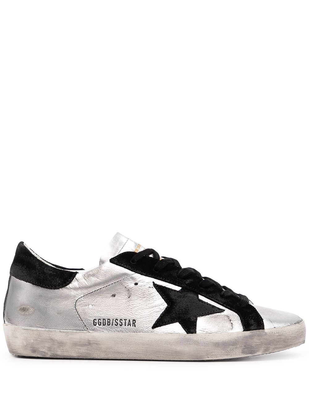 Golden Goose Super-Star 皮质运动鞋 - 银色