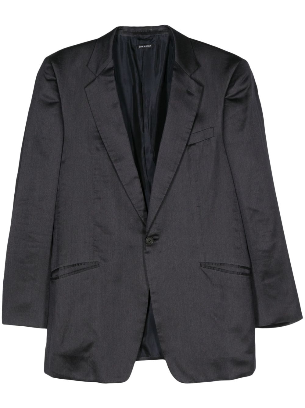 Giorgio Armani Pre-Owned 单排扣西装夹克（2000年代典藏款） - 蓝色