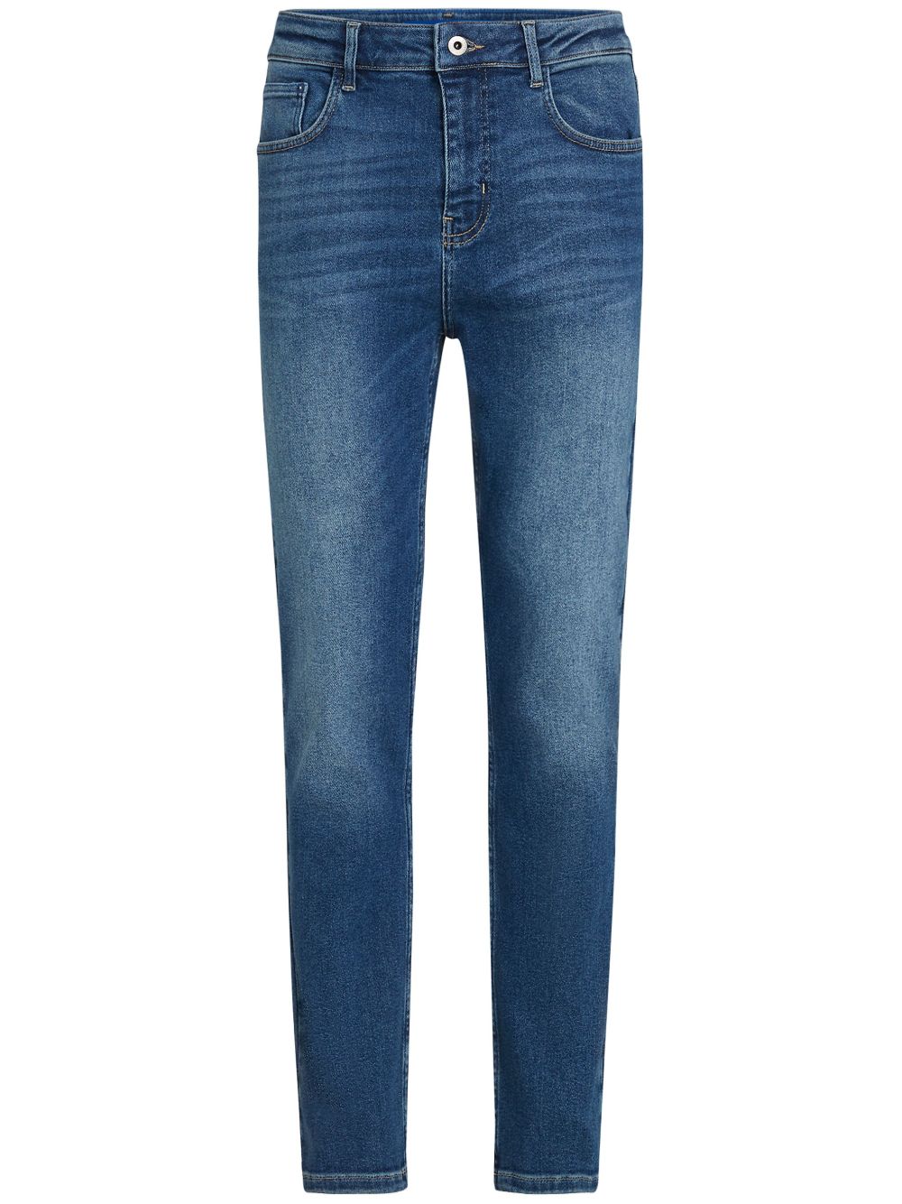 Karl Lagerfeld Jeans logo贴花紧身牛仔裤 - 蓝色