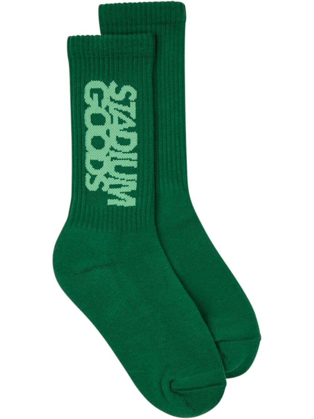 STADIUM GOODS® logo印花针织袜 - 绿色