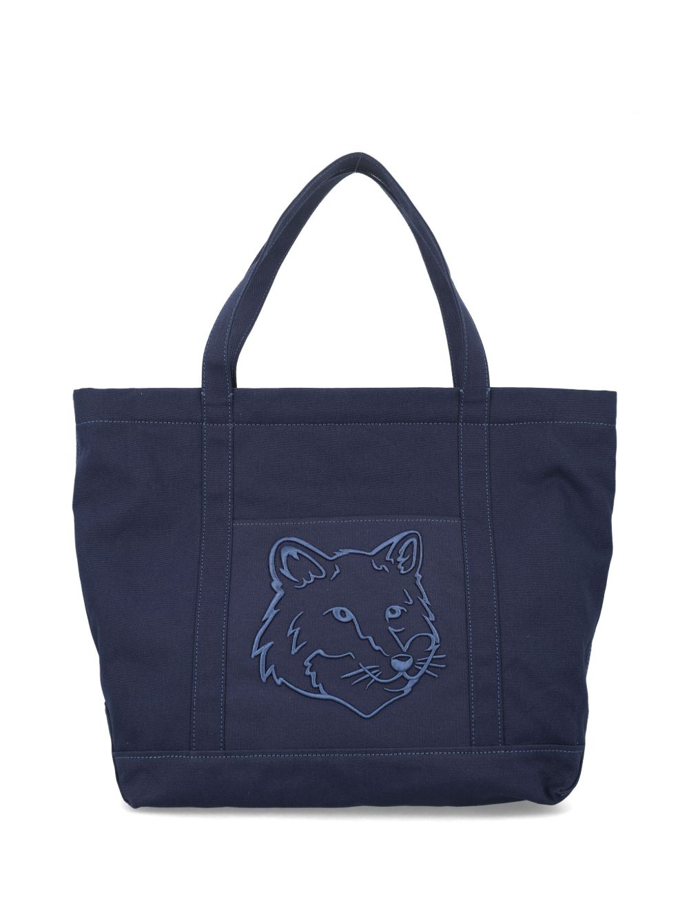 Maison Kitsuné Fox Head 大号托特包 - 蓝色