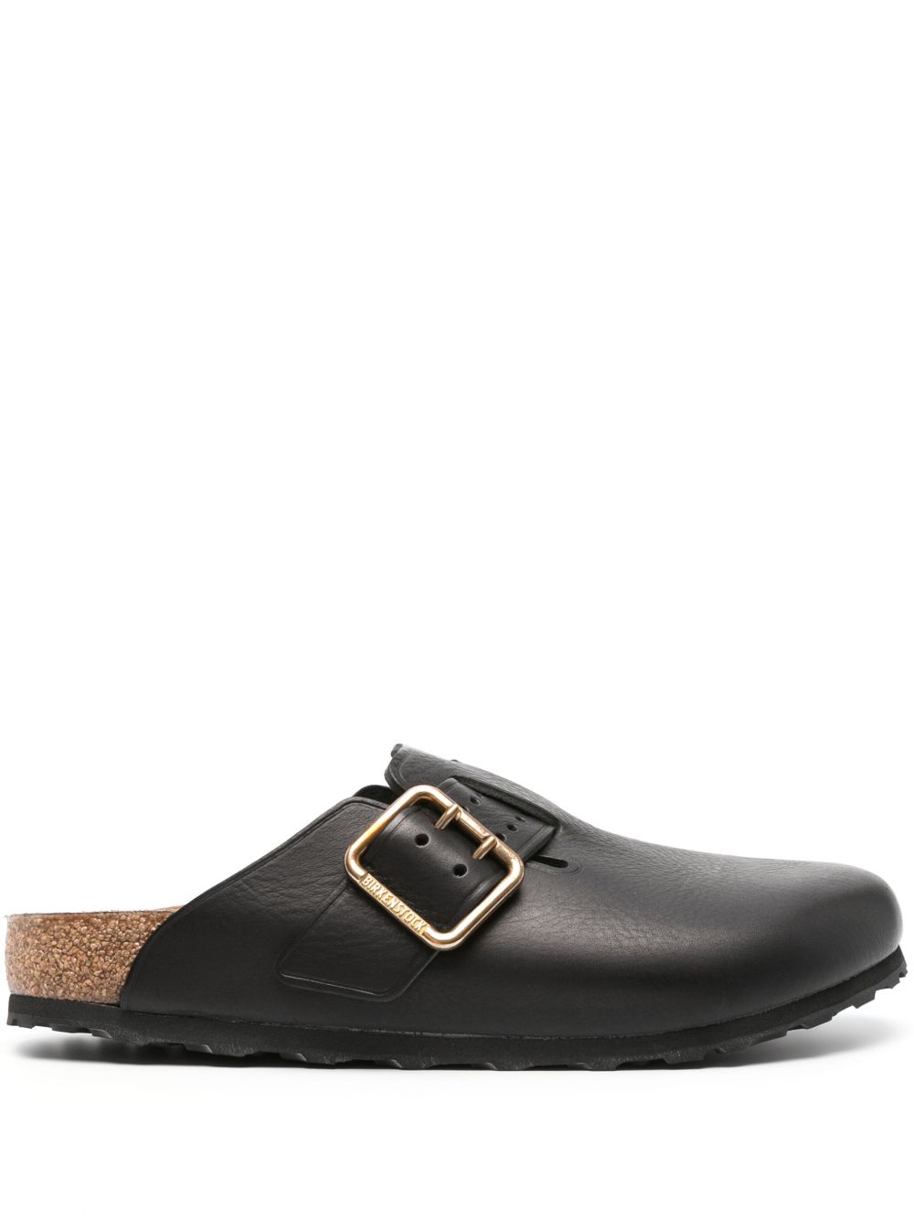 Birkenstock Boston Bold 皮质拖鞋 - 黑色