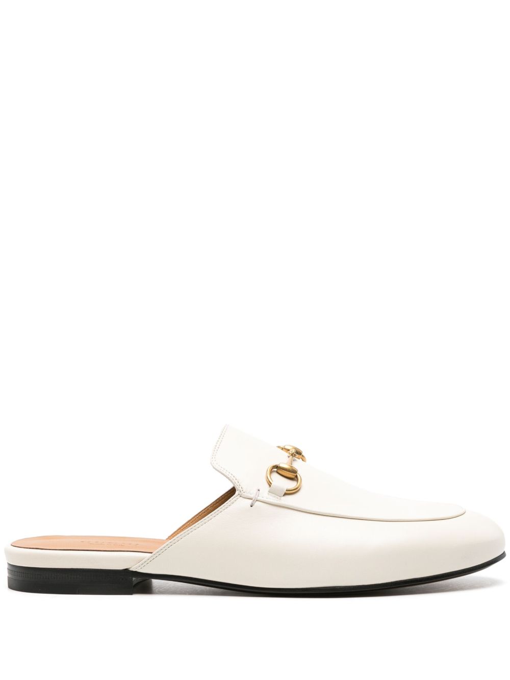 Gucci Princetown 皮质穆勒鞋 - 白色
