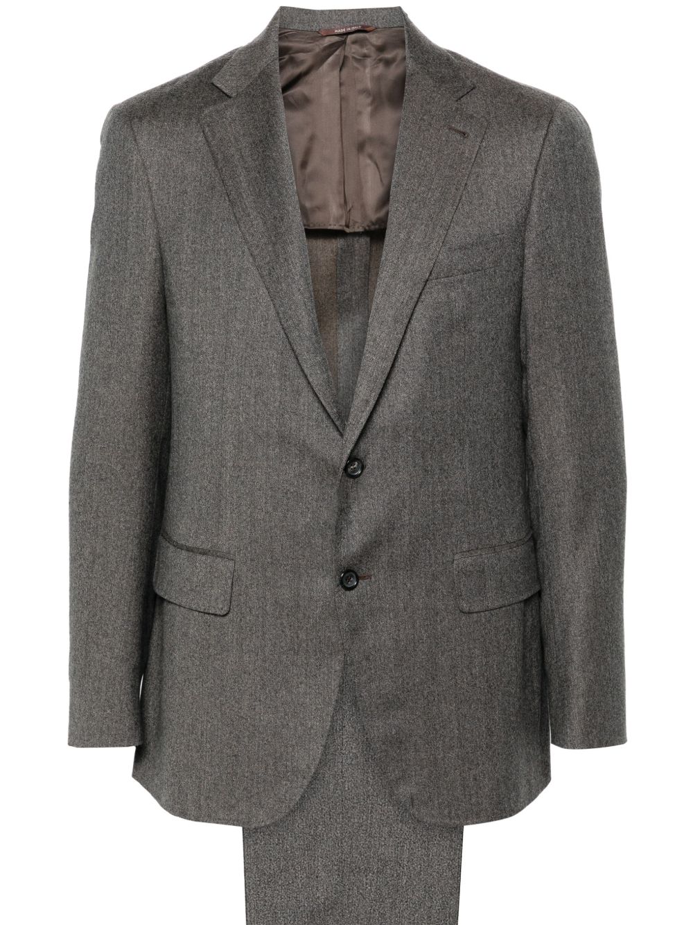 Canali 羊毛西装套装 - 中性色
