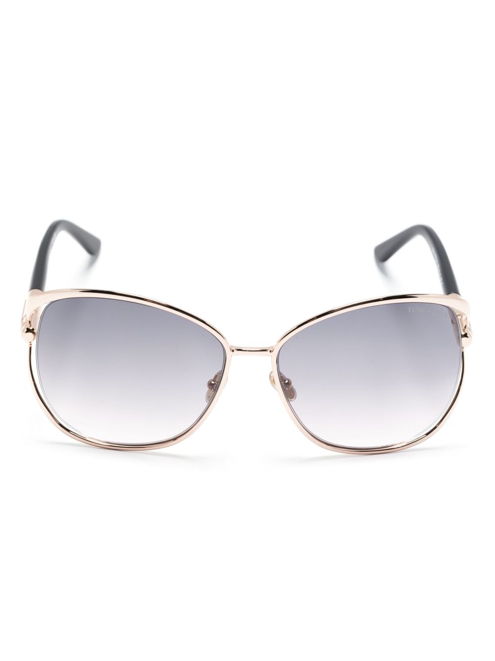TOM FORD Eyewear 超大框渐色太阳眼镜 - 金色