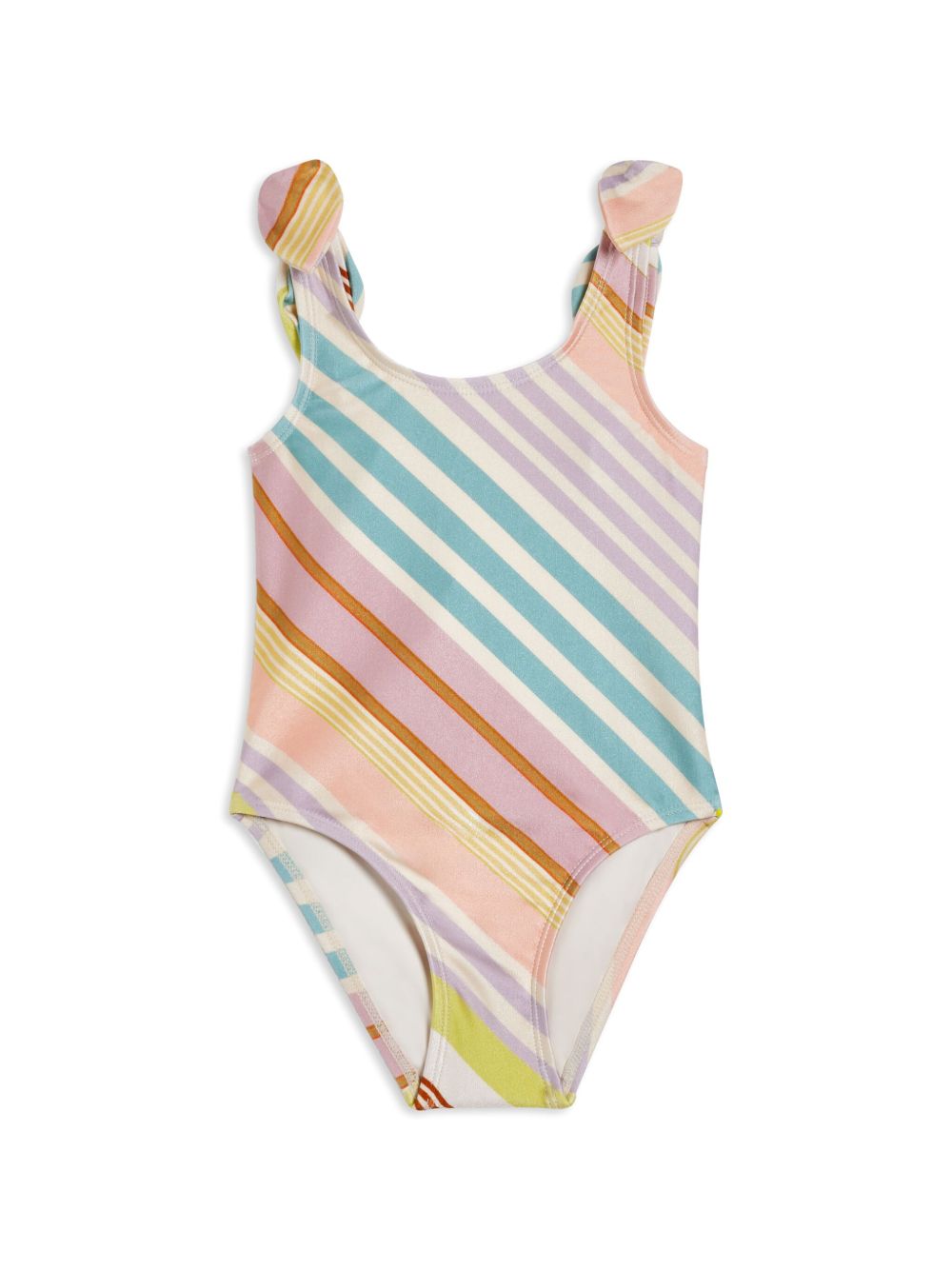 ZIMMERMANN Kids Halliday Bow Shoulder 体泳衣 - 紫色