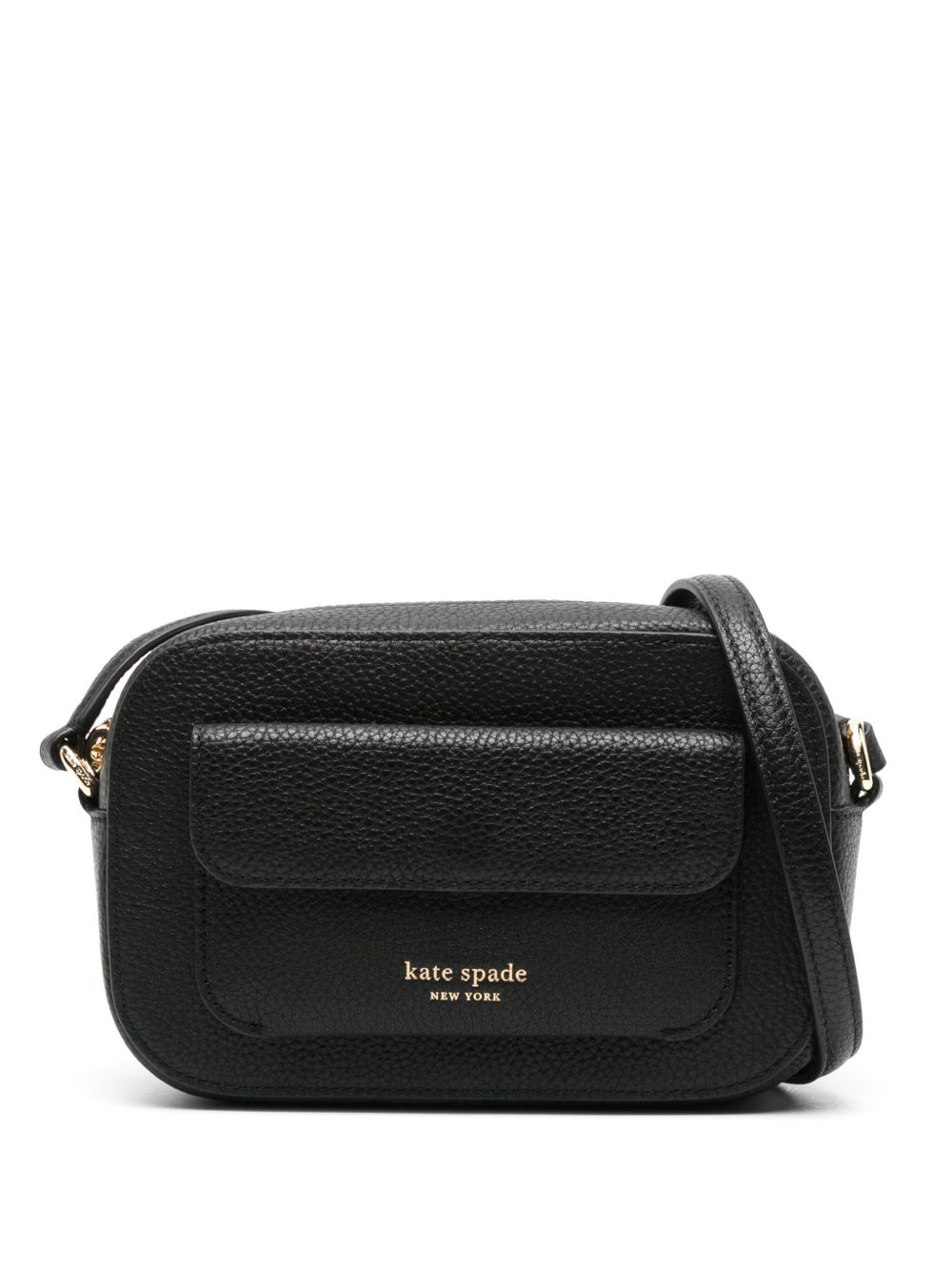 Kate Spade Ava 皮质斜挎包 - 黑色