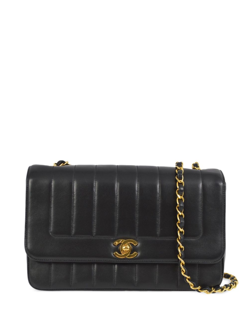 CHANEL Pre-Owned Mademoiselle 单肩包（1995年典藏款） - 黑色