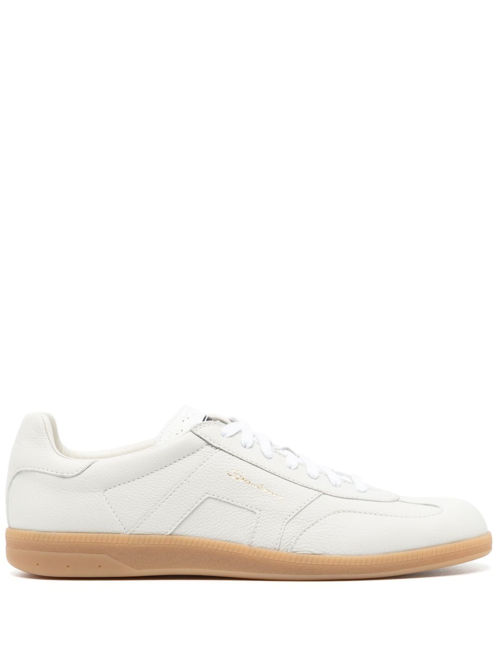 Santoni 低帮皮质运动鞋 - 白色