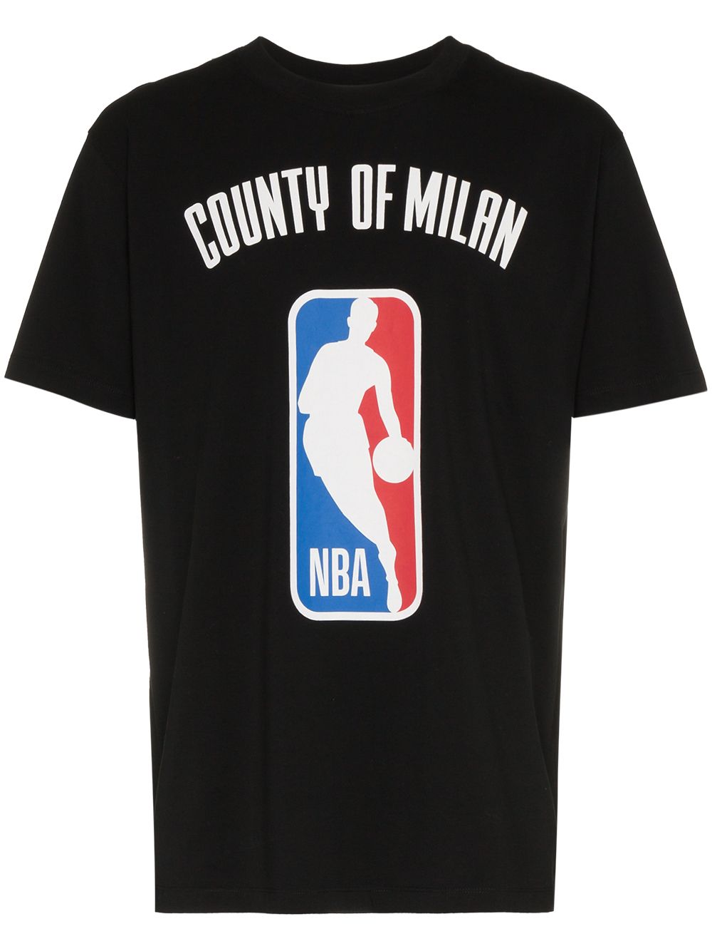 Marcelo Burlon County of Milan NBA印花全棉罗纹领T恤 - 黑色