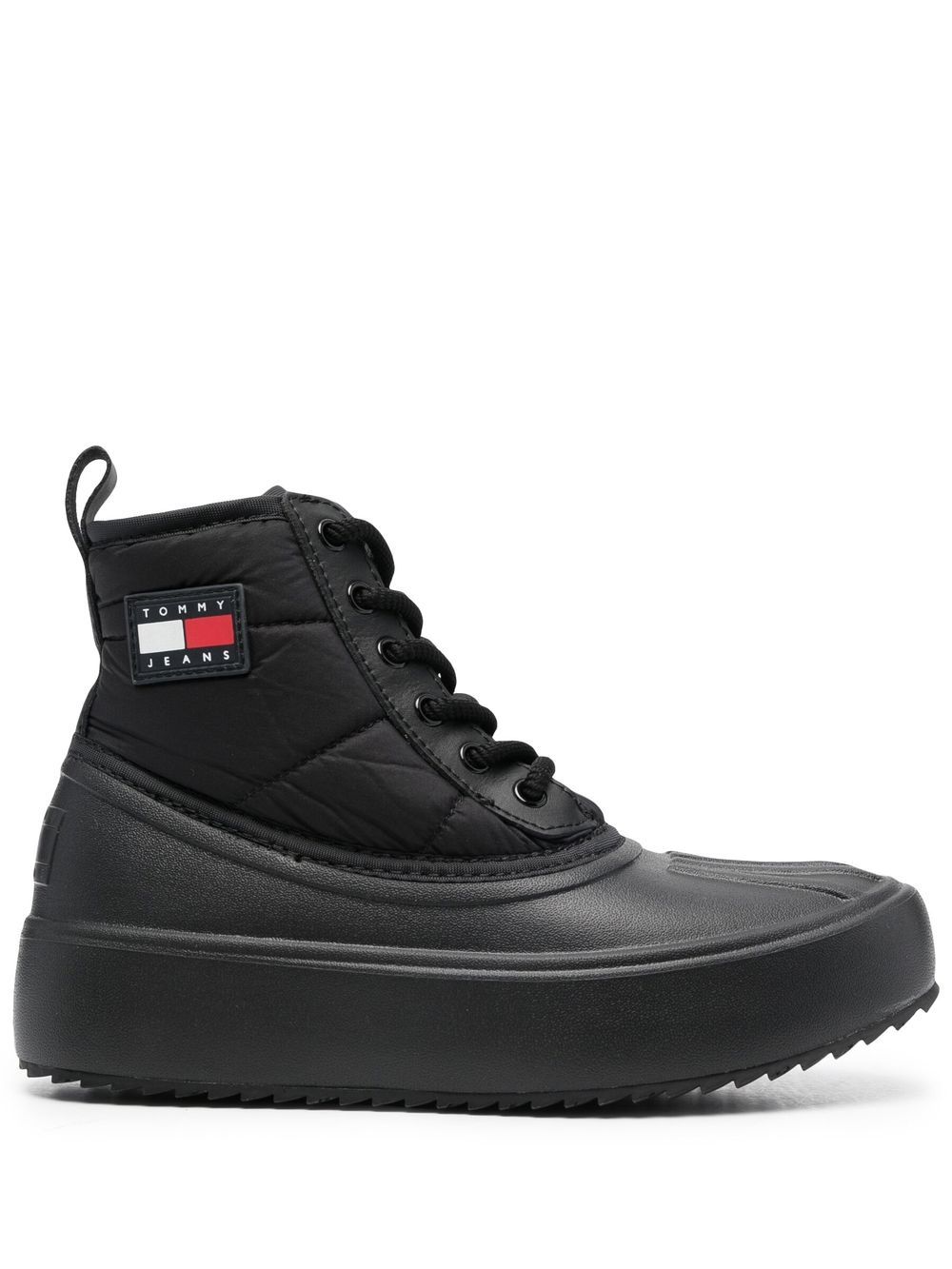 Tommy Jeans 超大橡胶鞋底短靴 - 黑色