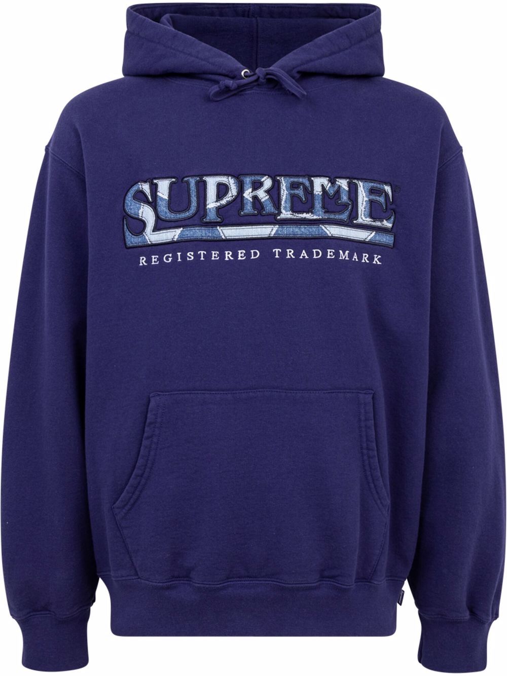 Supreme 牛仔logo连帽衫 - 蓝色