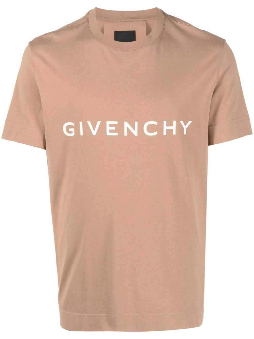 Givenchy logo印花棉T恤 - 褐色