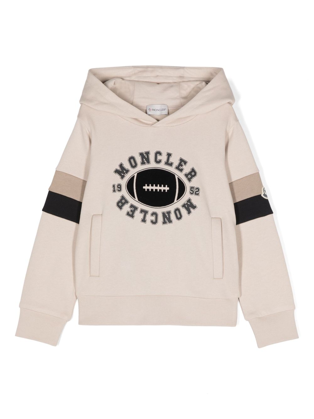Moncler Enfant logo印花棉连帽衫 - 中性色