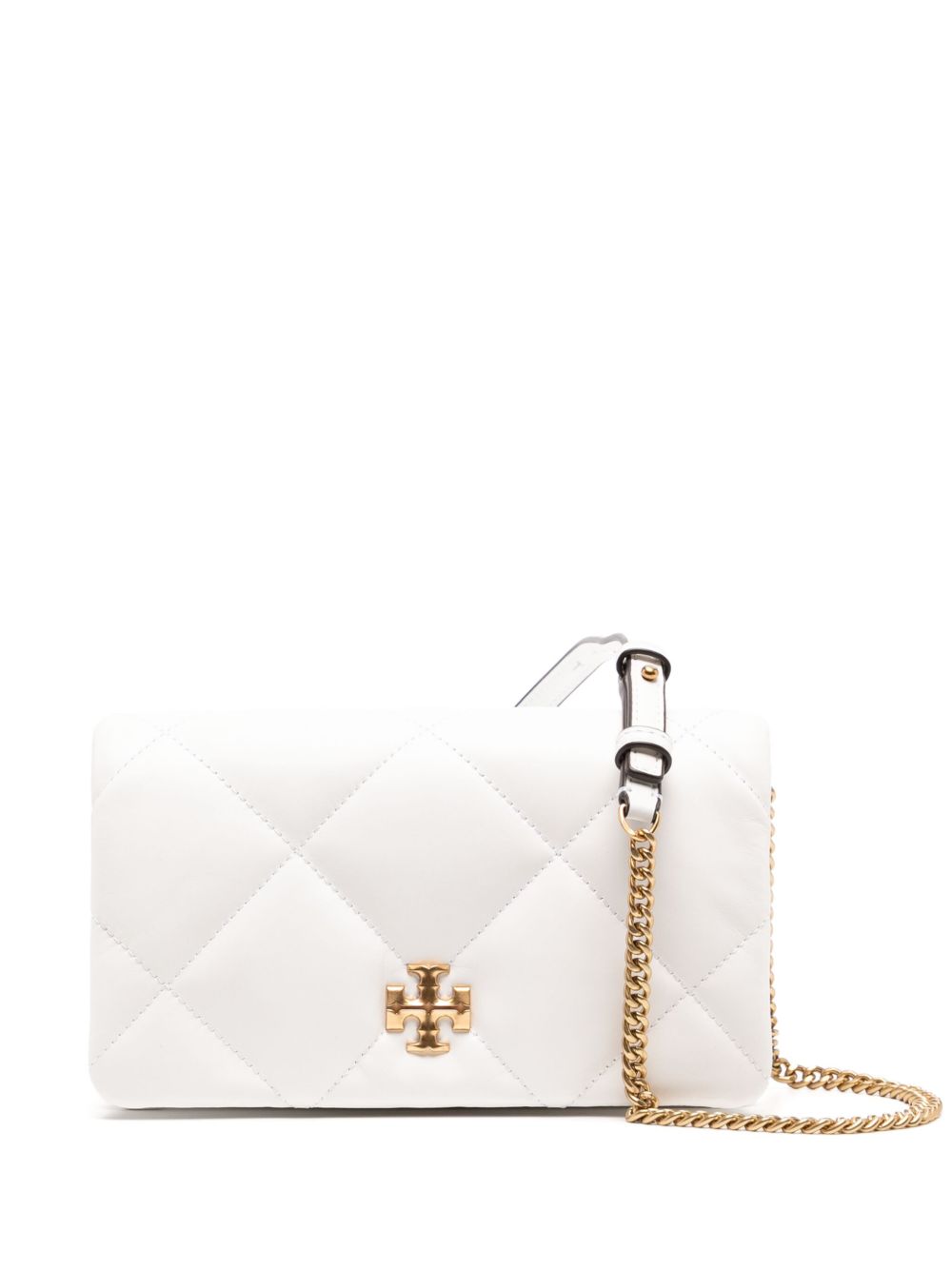 Tory Burch Kira Diamond 绗缝搭链斜挎包 - 白色
