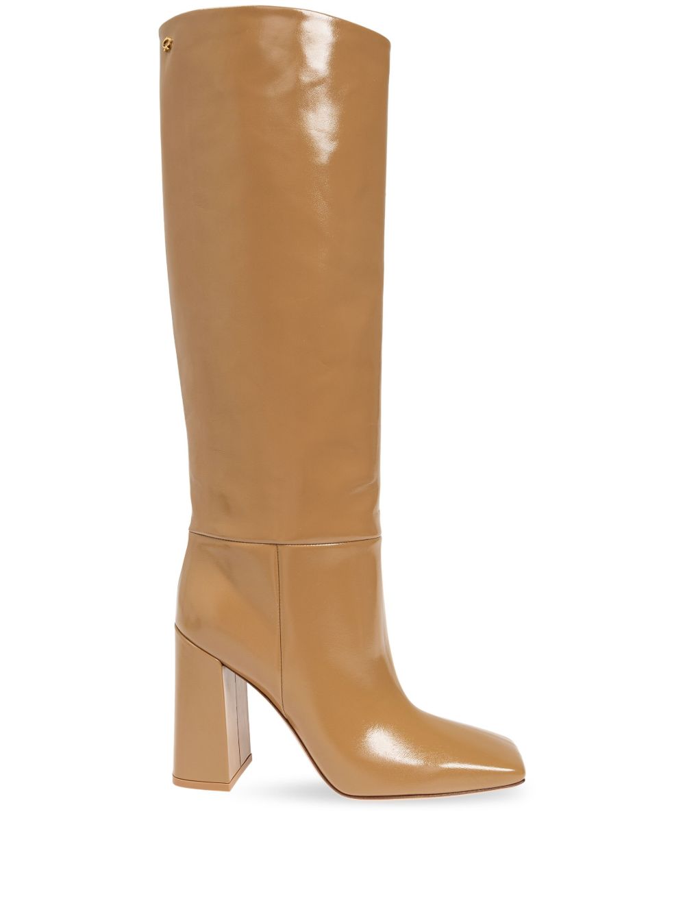 Gianvito Rossi Vanta 高跟皮靴（10.5厘米） - 褐色