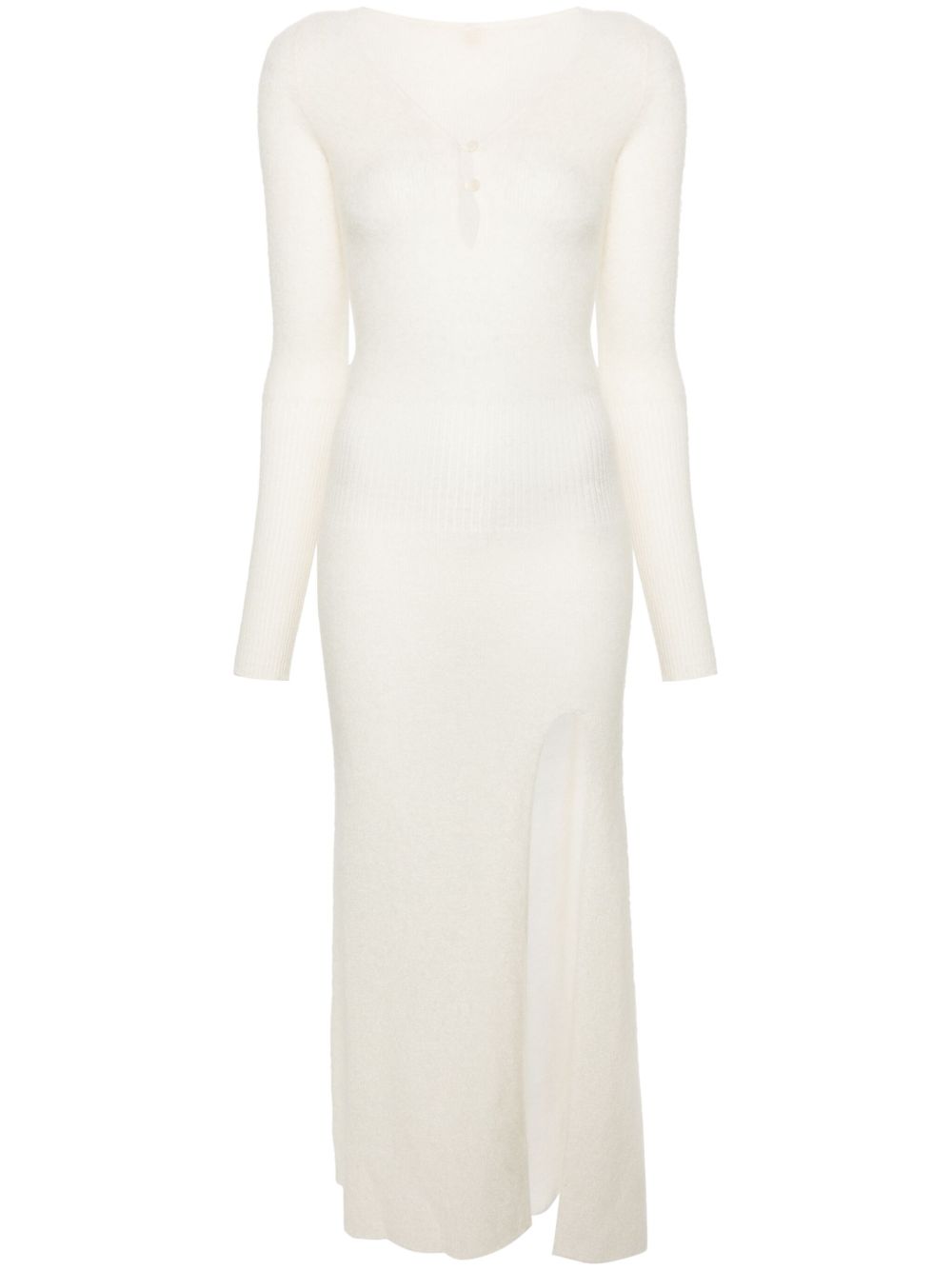 Jacquemus La Robe Alzou 超长连衣裙 - 白色