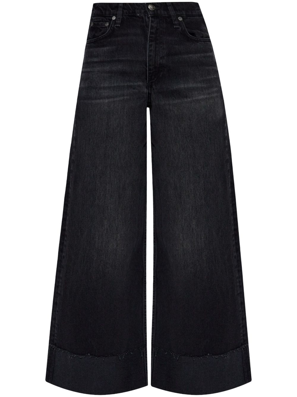rag & bone Sofie 阔腿牛仔裤 - 黑色