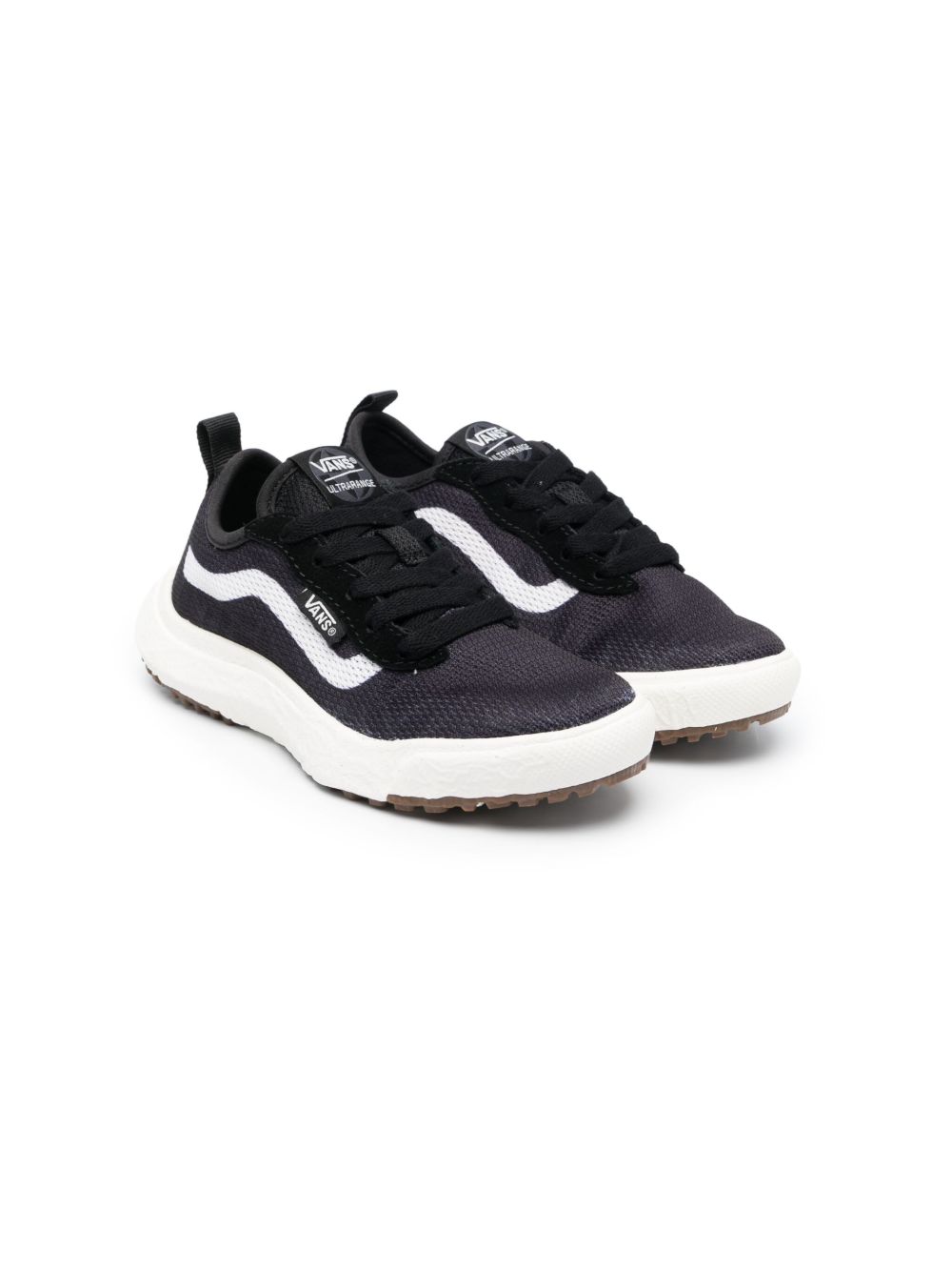 Vans Kids 拼接低帮运动鞋 - 黑色