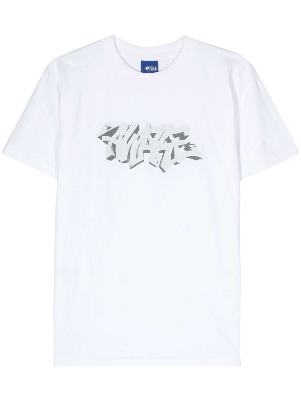 Awake NY logo印花棉T恤 - 白色