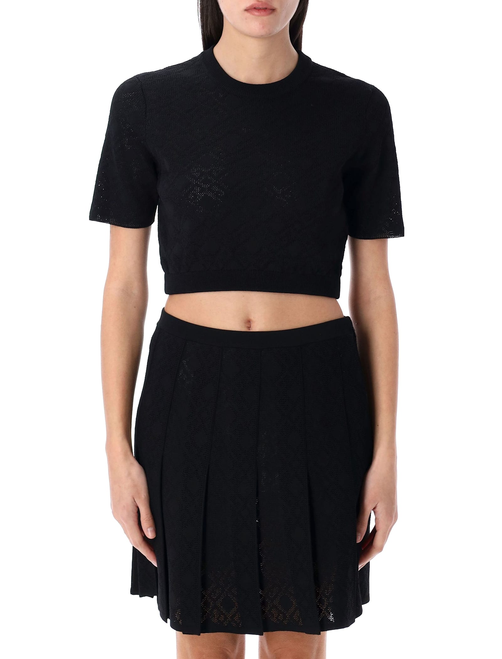 Givenchy Cropped Sweater In Monogram 72 Jacquard