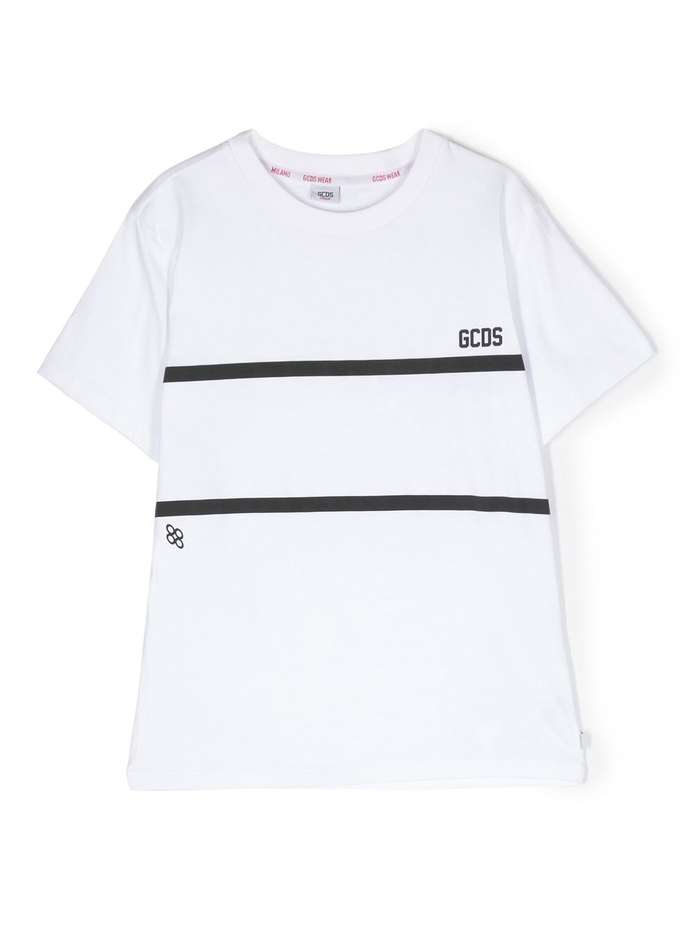 Gcds Kids 胸处logo印花细节T恤 - 白色