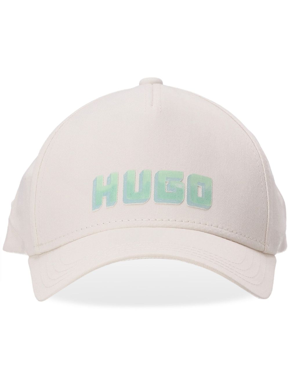 HUGO logo印花棉棒球帽 - 白色
