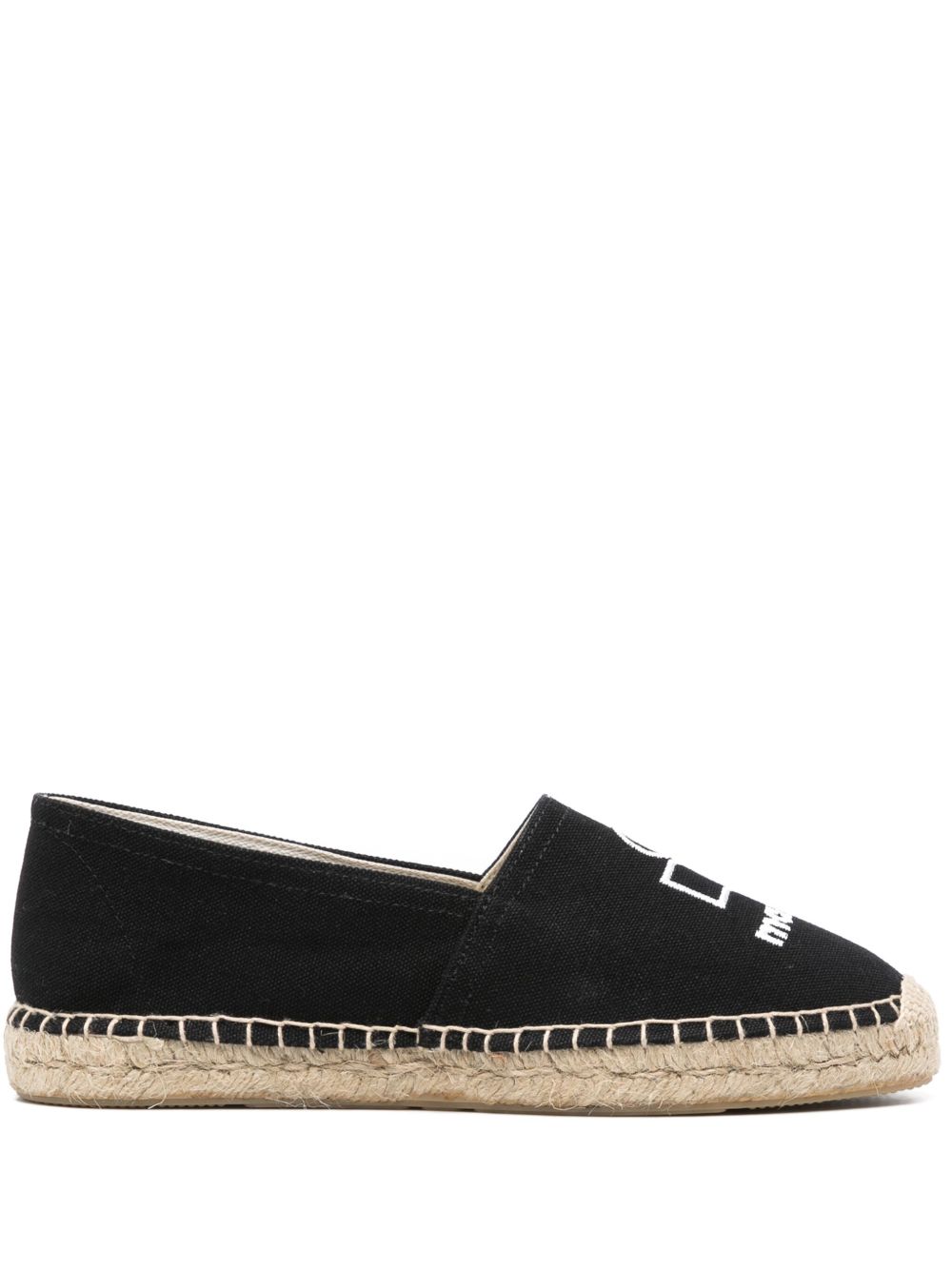 ISABEL MARANT Canae logo 草编鞋 - 黑色