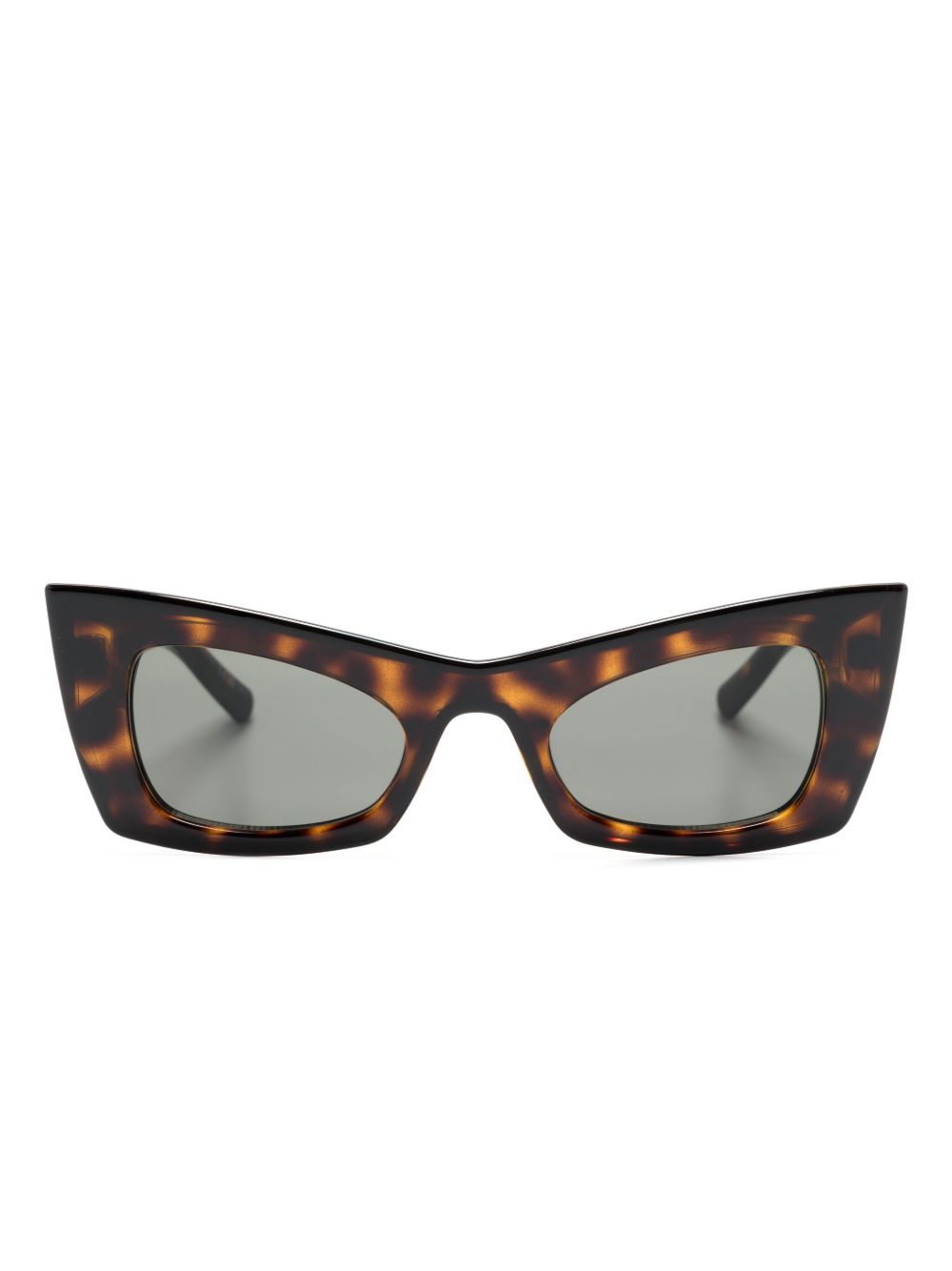 Saint Laurent Eyewear 玳瑁纹猫眼镜框太阳眼镜 - 褐色