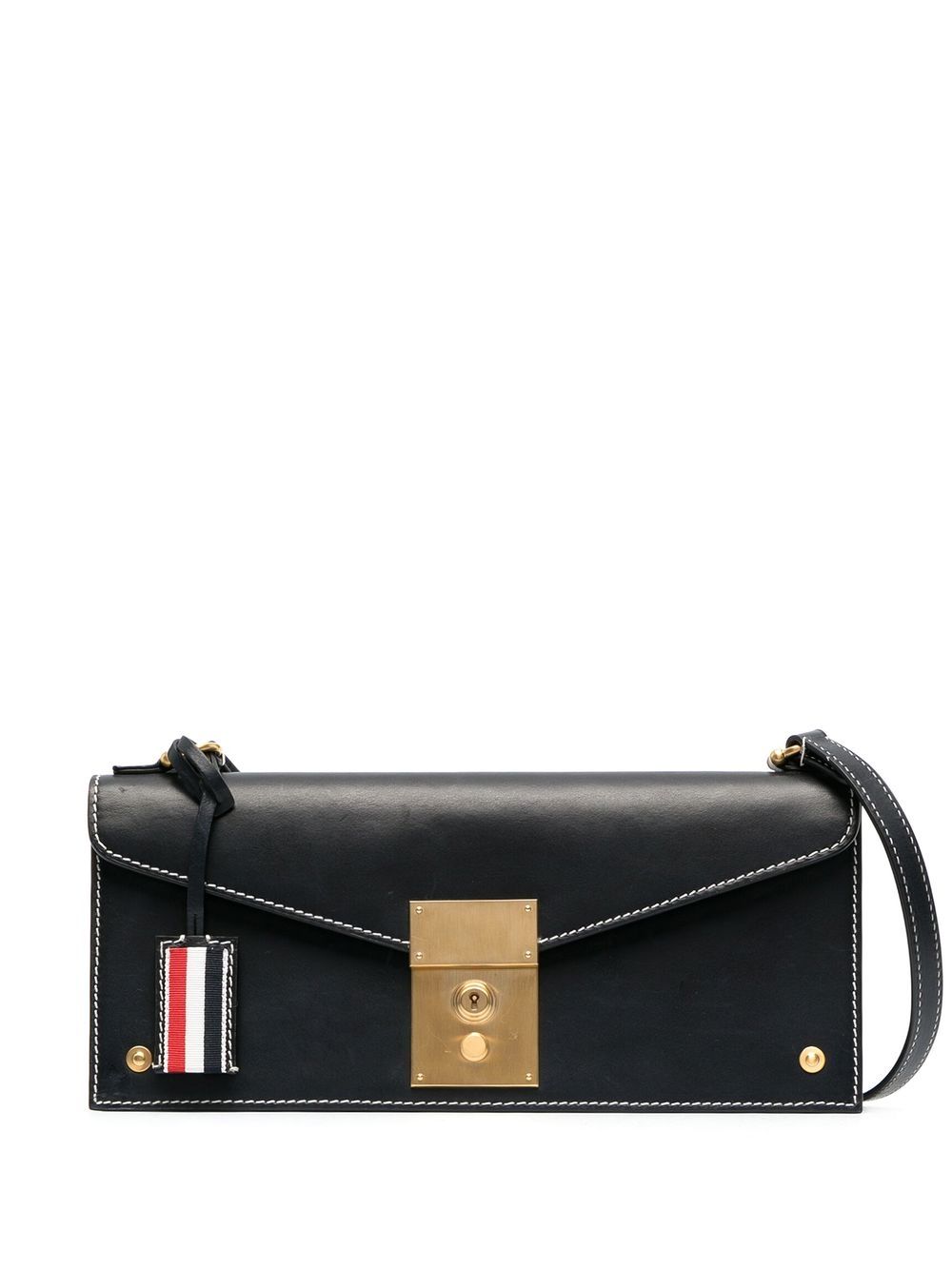 Thom Browne Mrs. Thom 翻盖单肩包 - 黑色