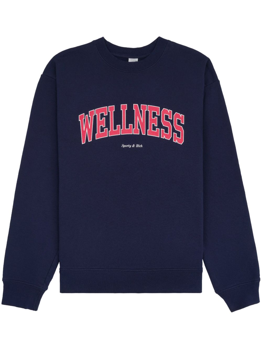 Sporty & Rich Wellness 圆领棉卫衣 - 蓝色