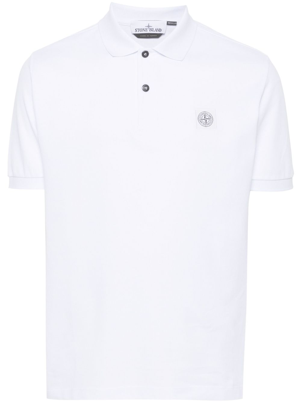 Stone Island 罗盘贴花polo衫 - 白色