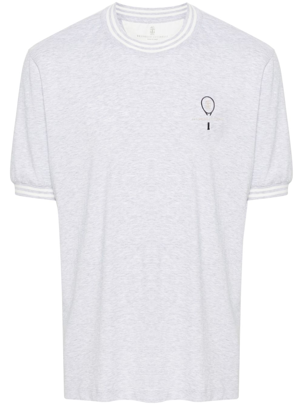 Brunello Cucinelli Tennis logoT恤 - 灰色