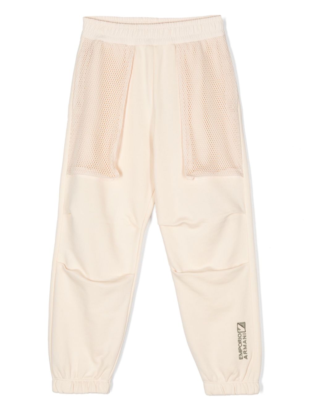 Emporio Armani Kids 网纱细节运动裤 - 中性色